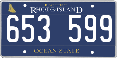 RI license plate 653599