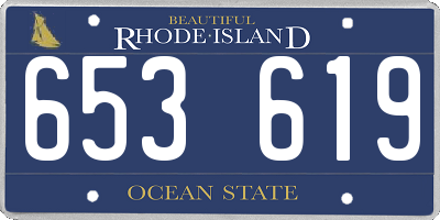 RI license plate 653619