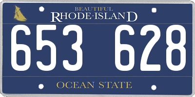 RI license plate 653628