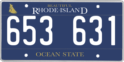 RI license plate 653631