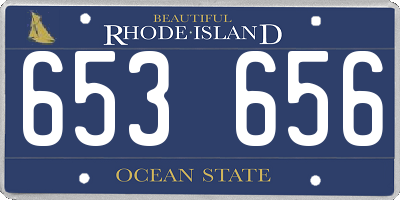 RI license plate 653656