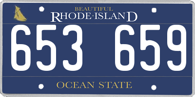 RI license plate 653659