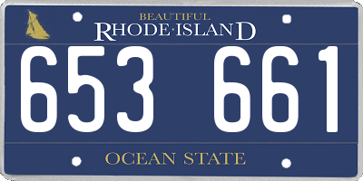 RI license plate 653661