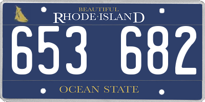 RI license plate 653682