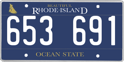 RI license plate 653691