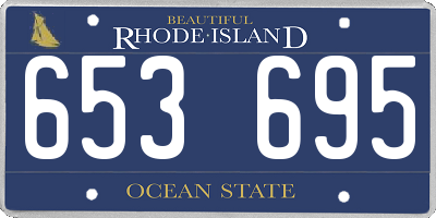 RI license plate 653695