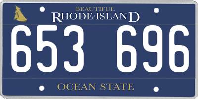 RI license plate 653696