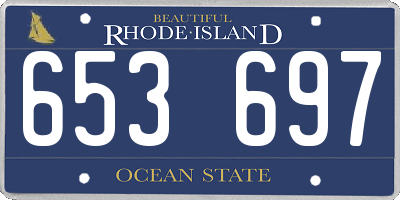 RI license plate 653697