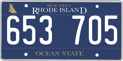 RI license plate 653705