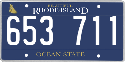 RI license plate 653711