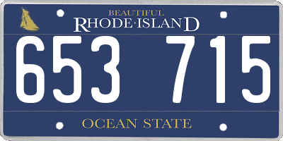RI license plate 653715
