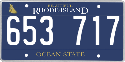 RI license plate 653717