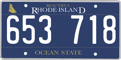 RI license plate 653718