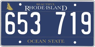 RI license plate 653719