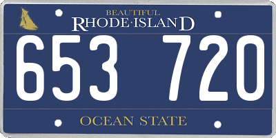 RI license plate 653720