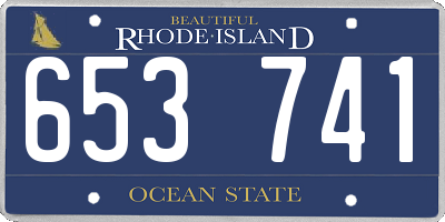 RI license plate 653741