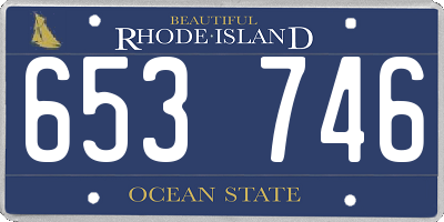 RI license plate 653746