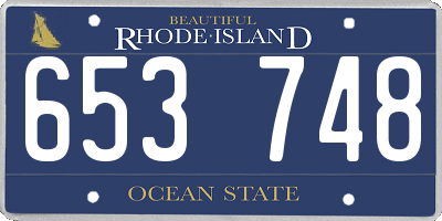 RI license plate 653748