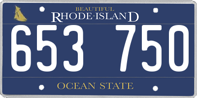 RI license plate 653750