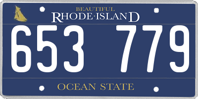 RI license plate 653779