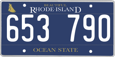 RI license plate 653790