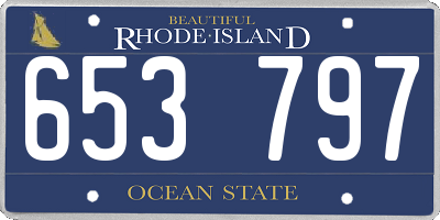 RI license plate 653797