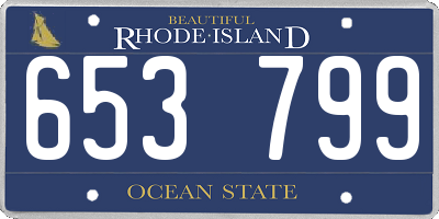 RI license plate 653799