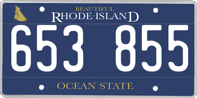 RI license plate 653855