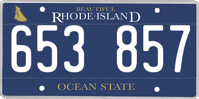 RI license plate 653857