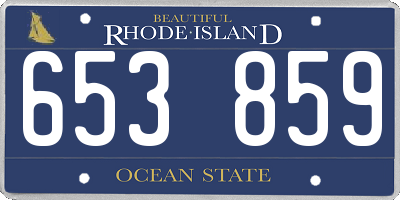 RI license plate 653859