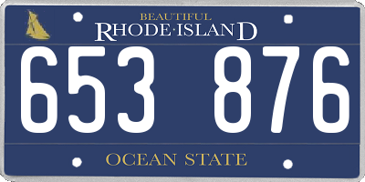 RI license plate 653876