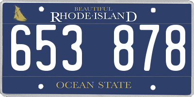 RI license plate 653878