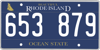 RI license plate 653879
