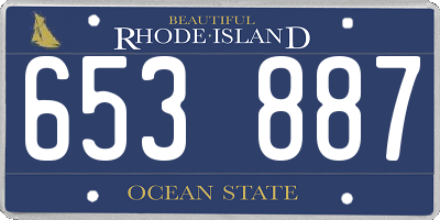 RI license plate 653887