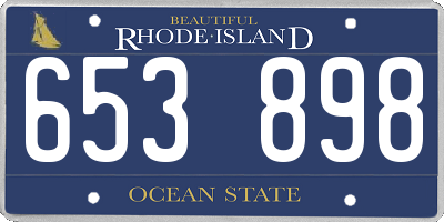 RI license plate 653898