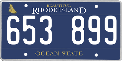 RI license plate 653899