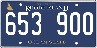 RI license plate 653900