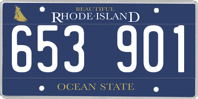 RI license plate 653901