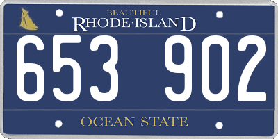 RI license plate 653902