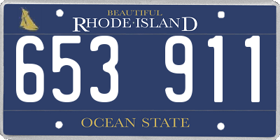 RI license plate 653911
