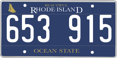 RI license plate 653915