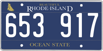 RI license plate 653917