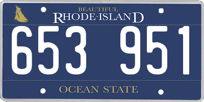 RI license plate 653951