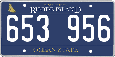 RI license plate 653956