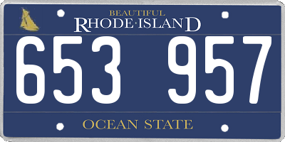 RI license plate 653957