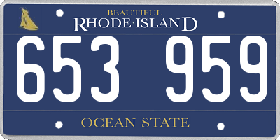 RI license plate 653959