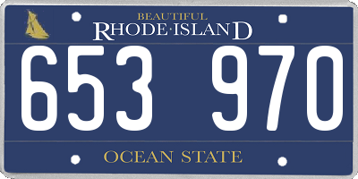 RI license plate 653970