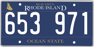 RI license plate 653971