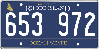RI license plate 653972