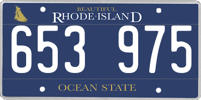 RI license plate 653975